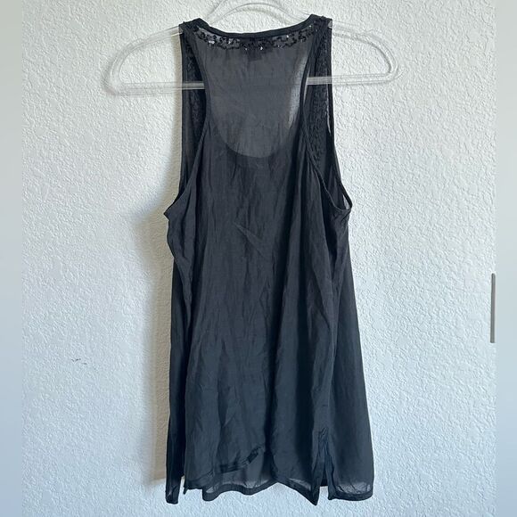 Paradise Shop Black Sequin Sheer Racerback Tank Top - Picture 3 of 6